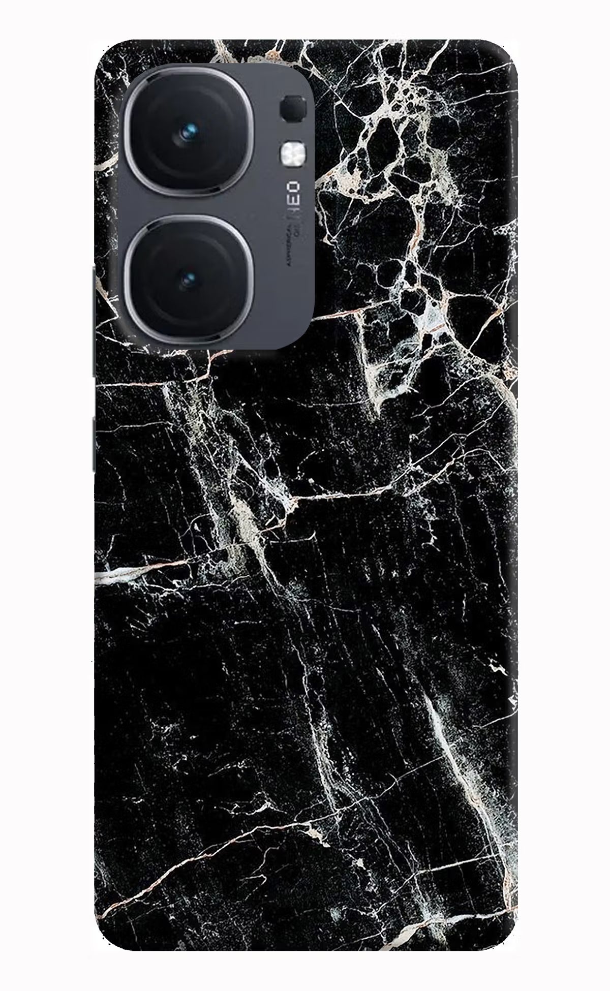Black Marble Texture IQOO Neo9 Pro Hard Case Back Cover by Casekaro