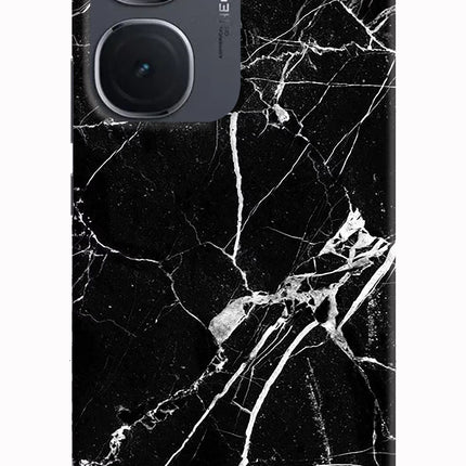 Black Marble Pattern IQOO Neo9 Pro Hard Case Back Cover by Casekaro