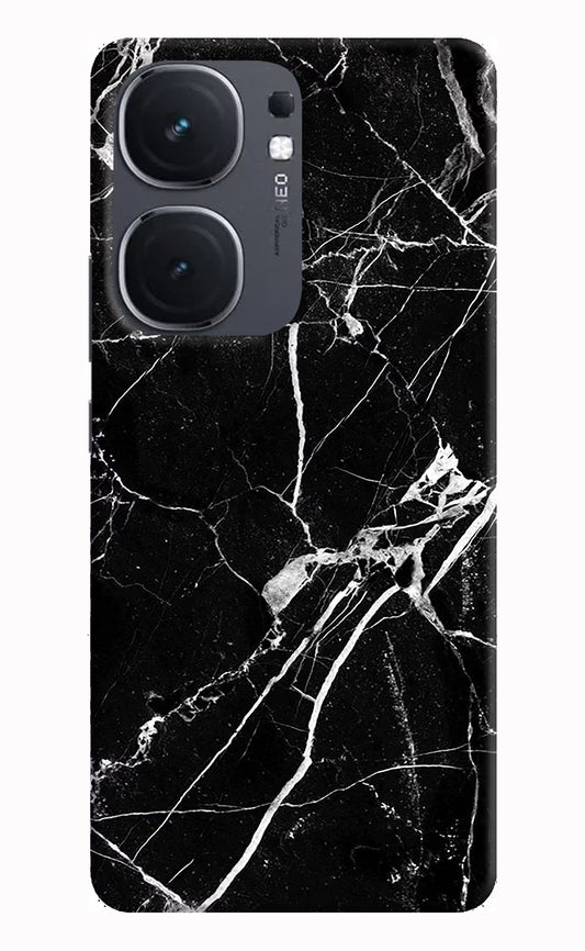Black Marble Pattern IQOO Neo9 Pro Hard Case Back Cover by Casekaro