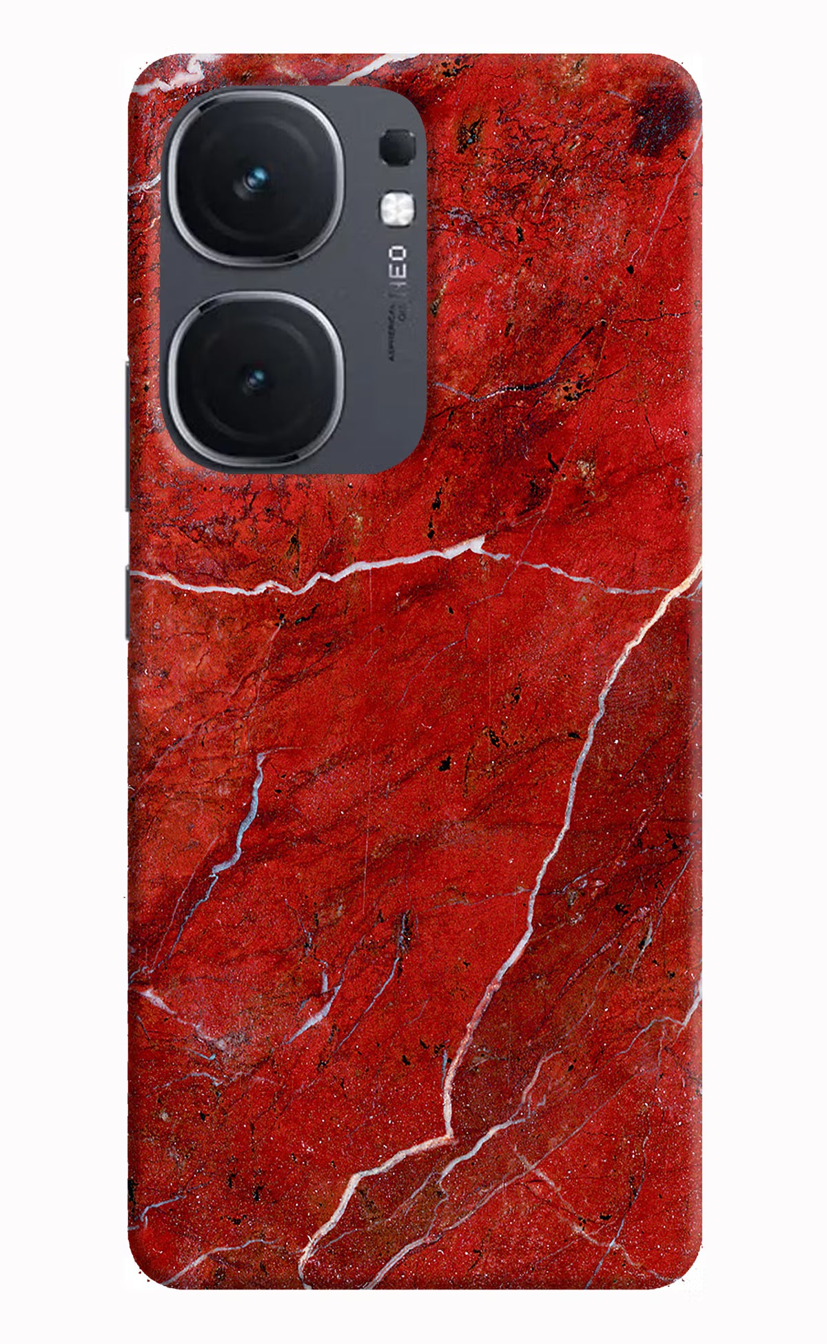 Red Marble Design IQOO Neo9 Pro Hard Case Back Cover by Casekaro