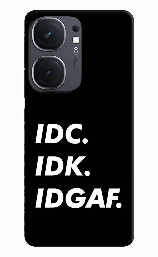 Idc Idk Idgaf IQOO Neo9 Pro Hard Case Back Cover by Casekaro