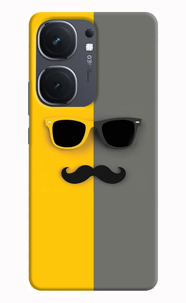 Sunglasses with Mustache IQOO Neo9 Pro Hard Case Back Cover by Casekaro