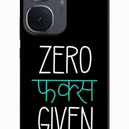 Zero Fucks Given IQOO Neo9 Pro Hard Case Back Cover by Casekaro