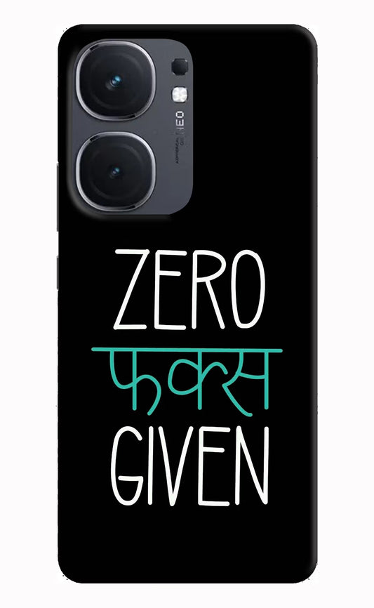 Zero Fucks Given IQOO Neo9 Pro Hard Case Back Cover by Casekaro