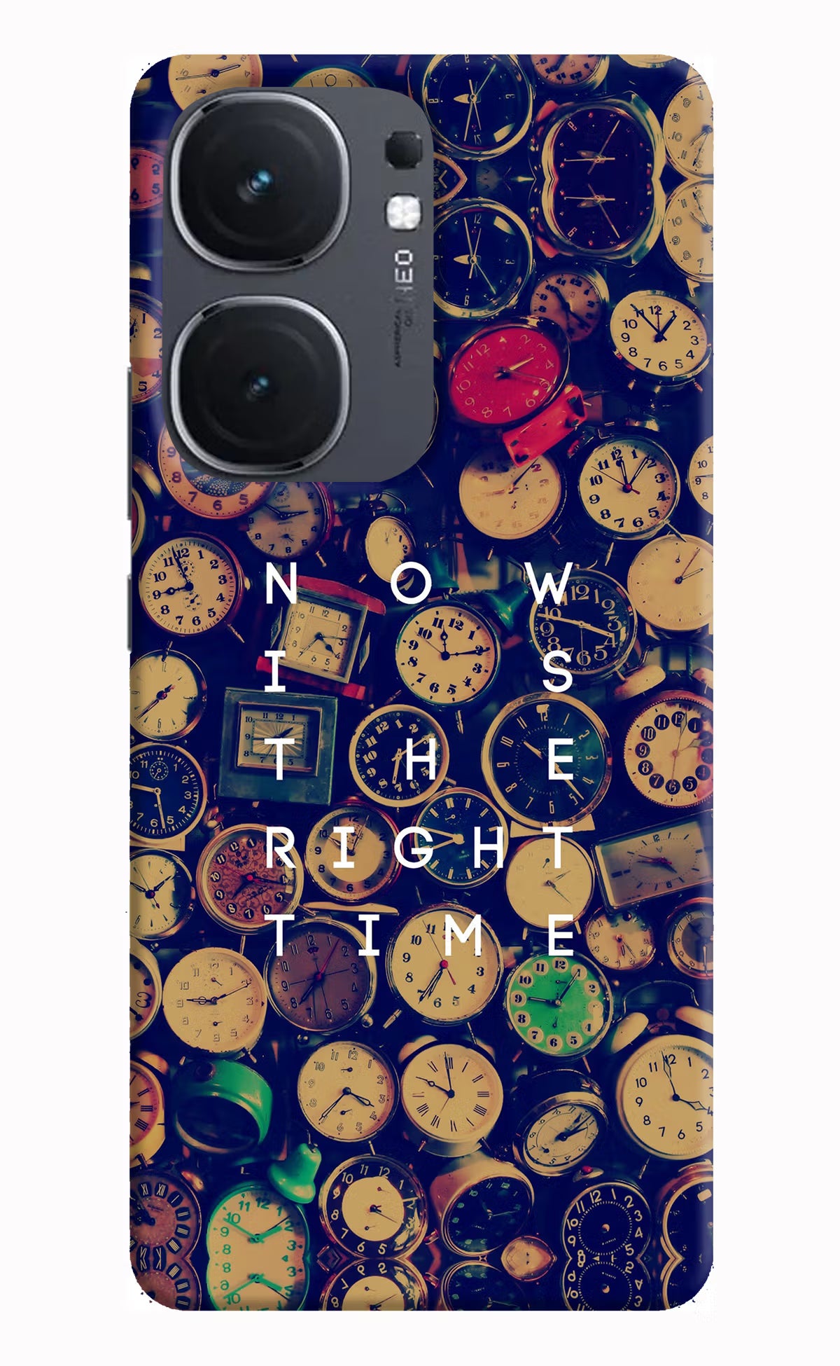 Now is the Right Time Quote IQOO Neo9 Pro Hard Case Back Cover by Casekaro