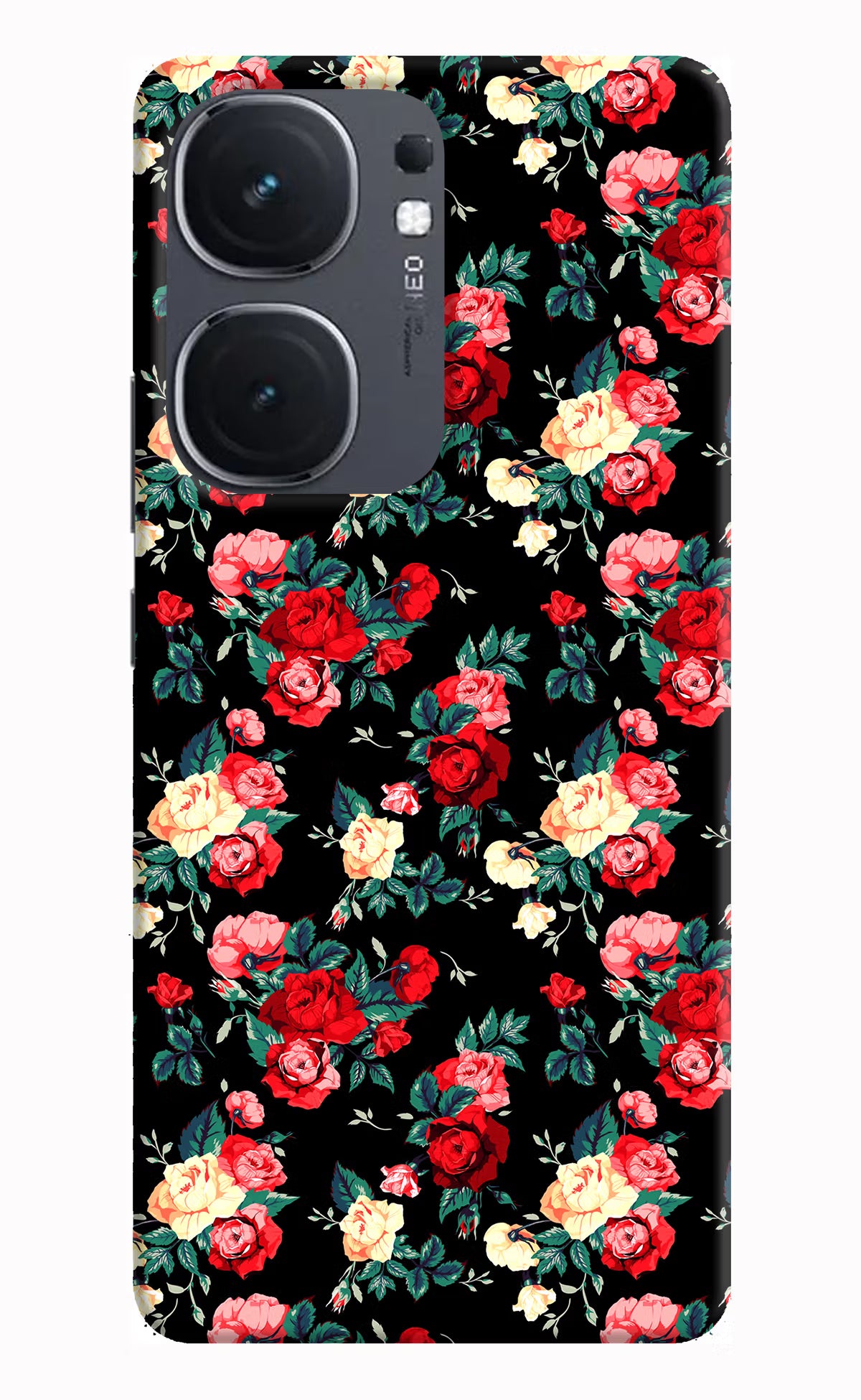 Rose Pattern IQOO Neo9 Pro Hard Case Back Cover by Casekaro