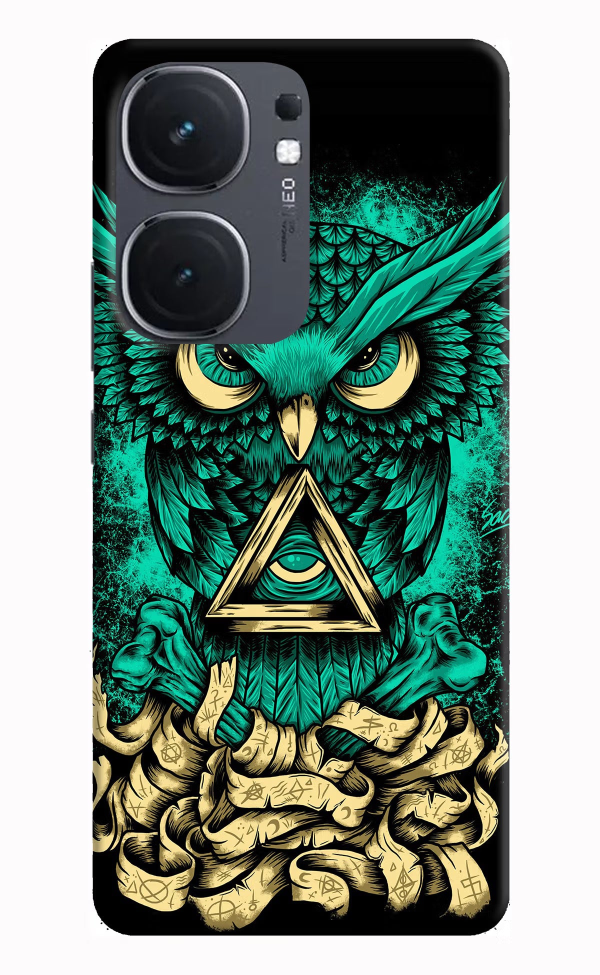 Green Owl IQOO Neo9 Pro Hard Case Back Cover by Casekaro
