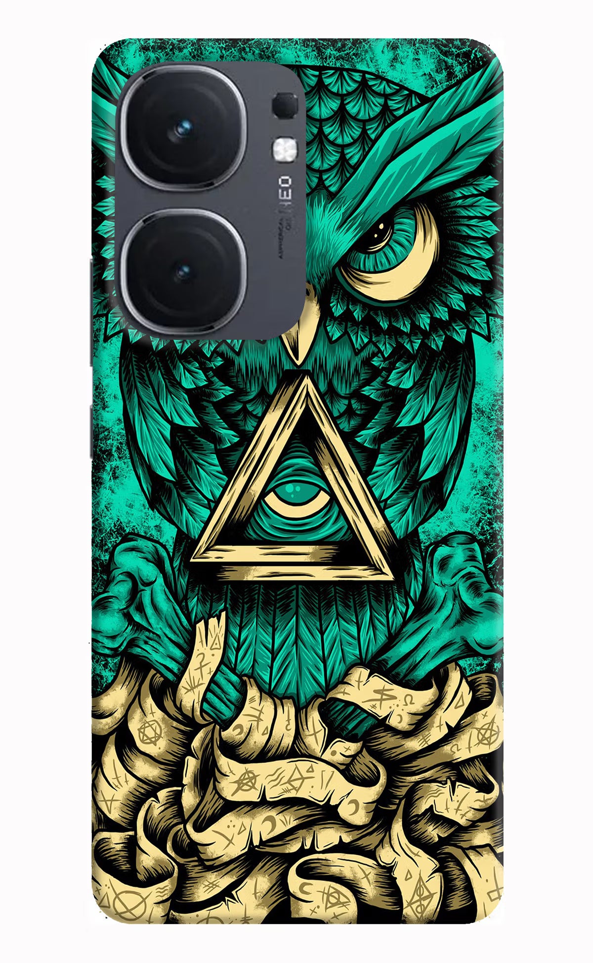 Green Owl IQOO Neo9 Pro Hard Case Back Cover by Casekaro