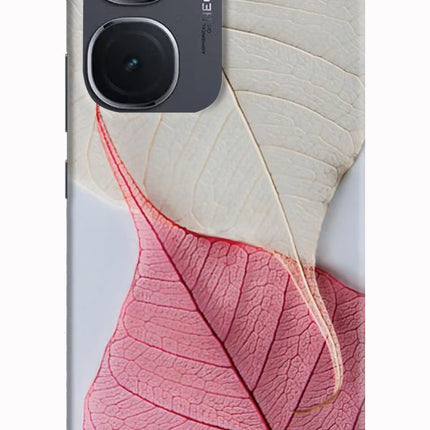 White Pink Leaf IQOO Neo9 Pro Hard Case Back Cover by Casekaro