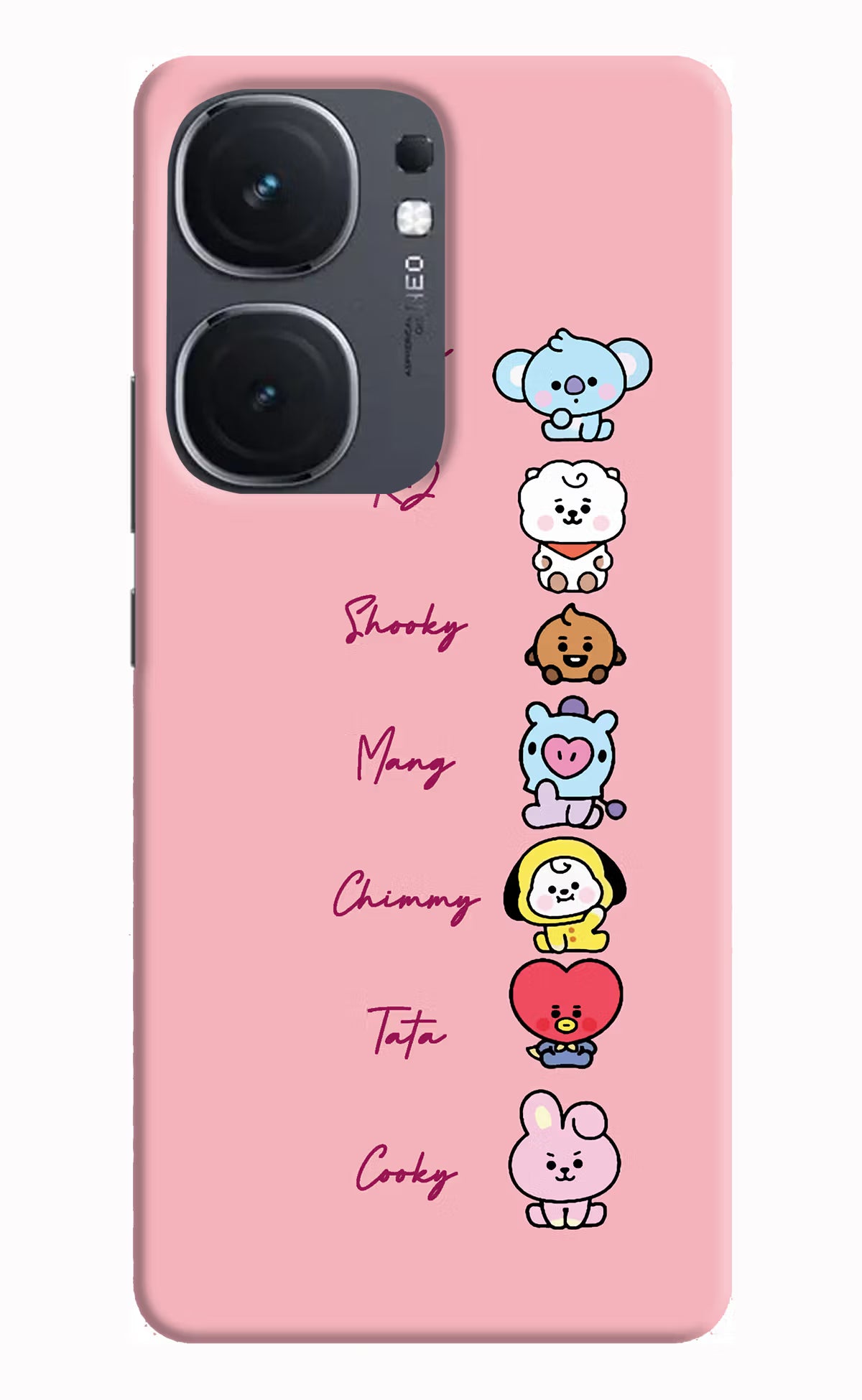 BTS names IQOO Neo9 Pro Hard Case Back Cover by Casekaro