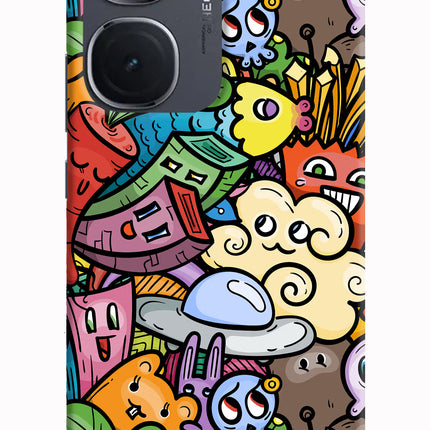 Veggie Doodle IQOO Neo9 Pro Hard Case Back Cover by Casekaro