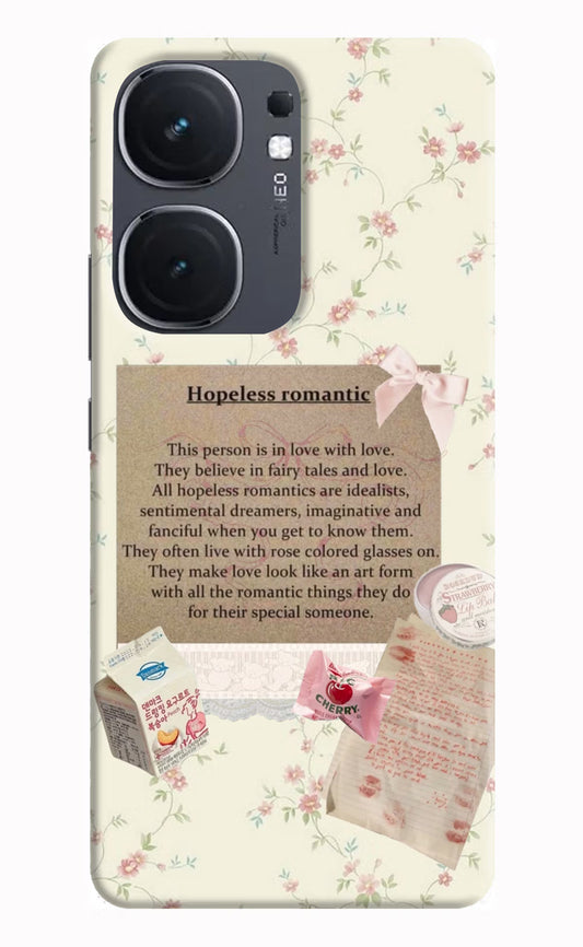 Hopeless Romantic IQOO Neo9 Pro Hard Case Back Cover by Casekaro