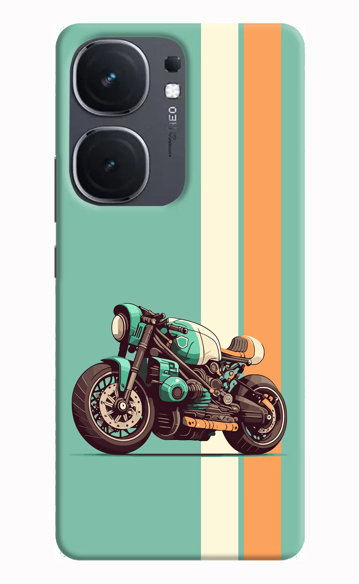 Striped Moto Drift IQOO Neo9 Pro Hard Case Back Cover by Casekaro