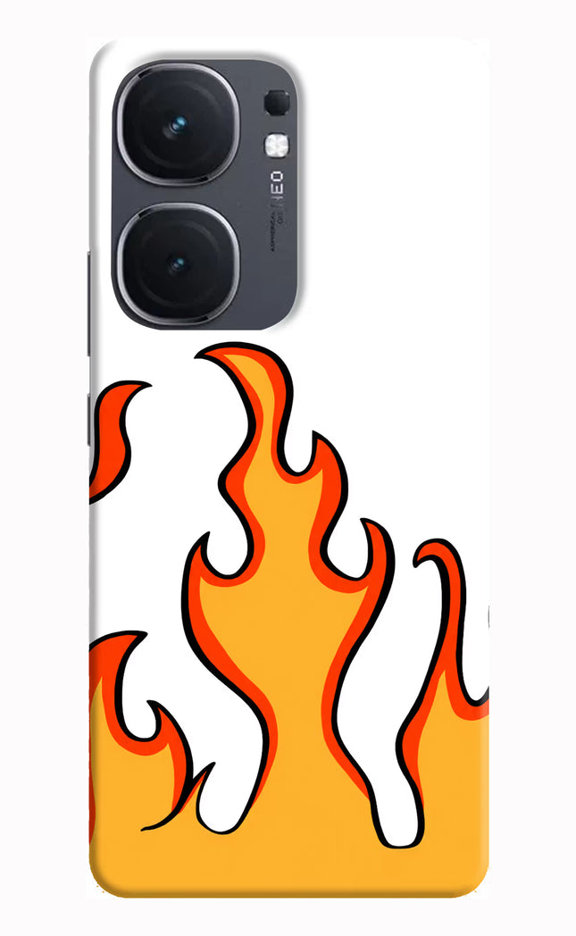 Fired Up – White IQOO Neo9 Pro Hard Case Back Cover by Casekaro