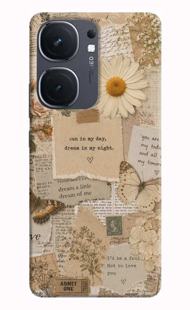 Vintage case IQOO Neo9 Pro Hard Case Back Cover by Casekaro