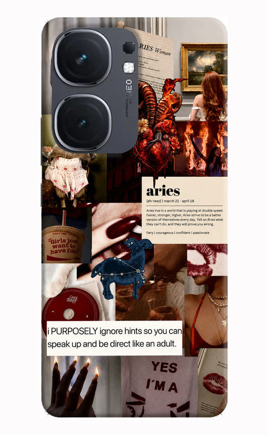 Zodiac Aries IQOO Neo9 Pro Hard Case Back Cover by Casekaro