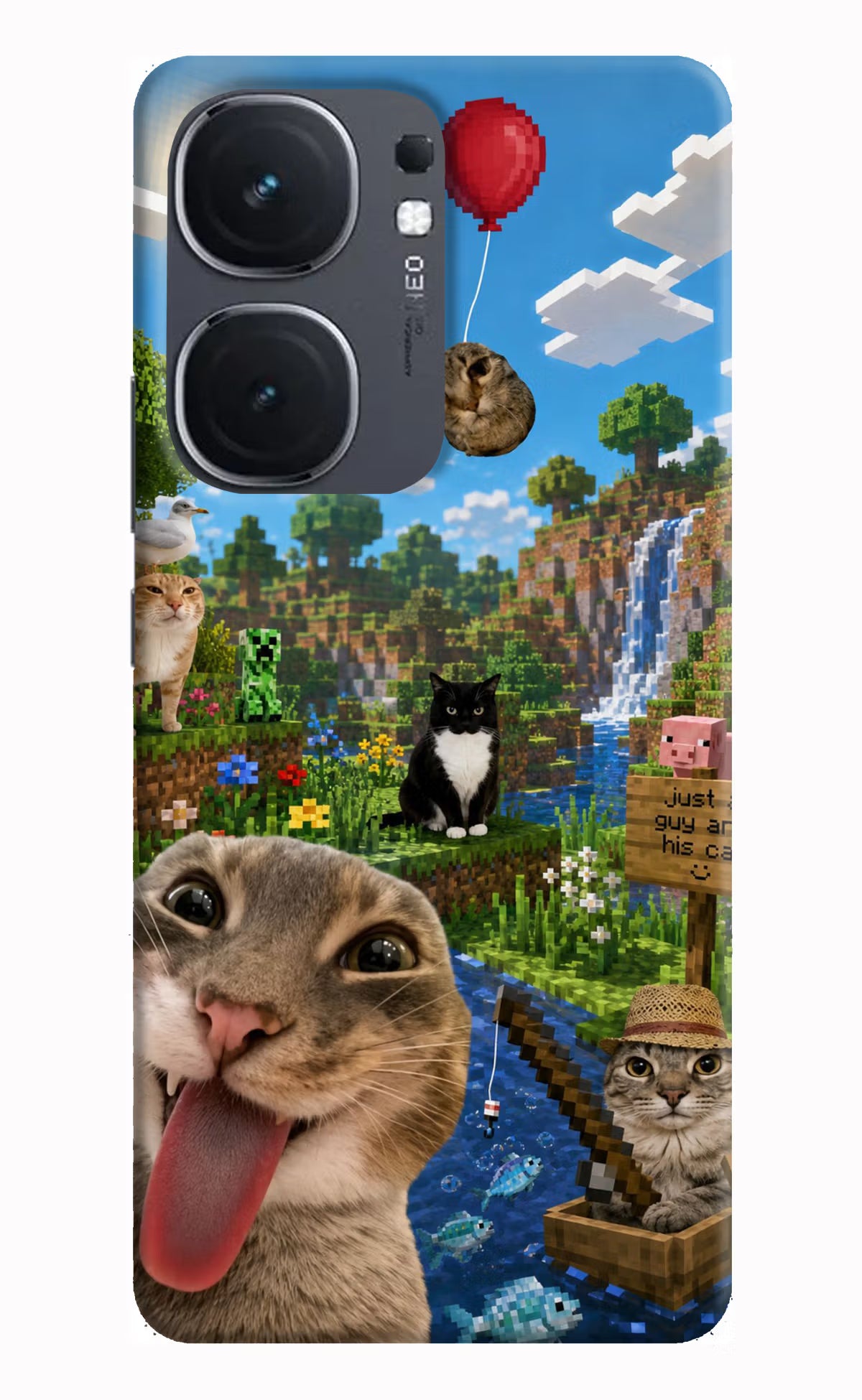 Minecraft Cat Chaos IQOO Neo9 Pro Back Cover