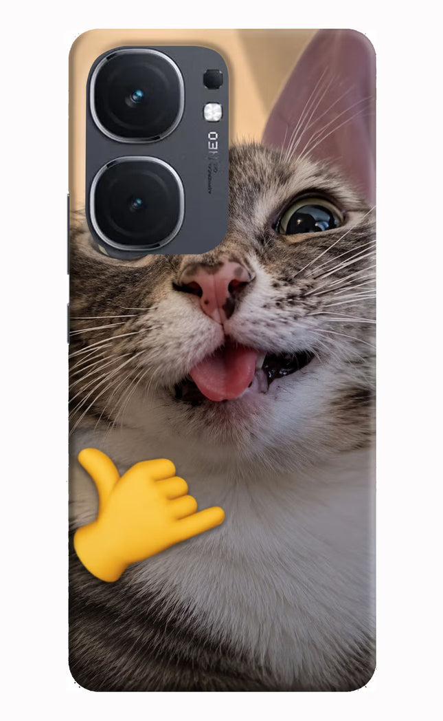 Silly Cat Call IQOO Neo9 Pro Hard Case Back Cover by Casekaro