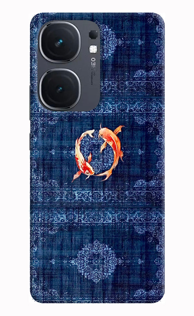 Koi Blue IQOO Neo9 Pro Hard Case Back Cover by Casekaro