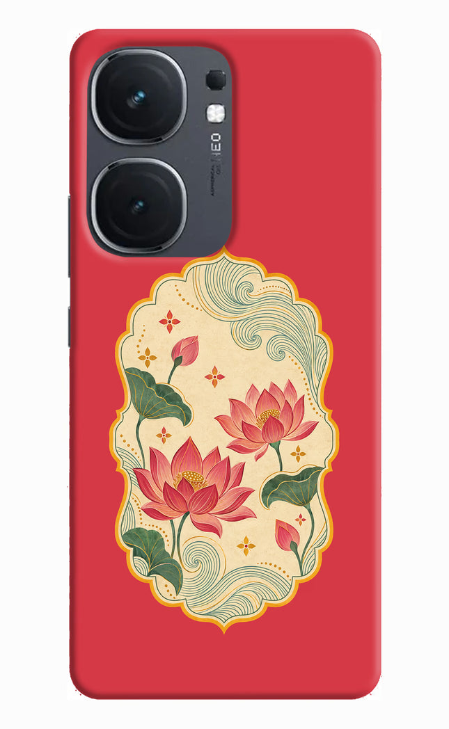 Pink Lotus IQOO Neo9 Pro Hard Case Back Cover by Casekaro