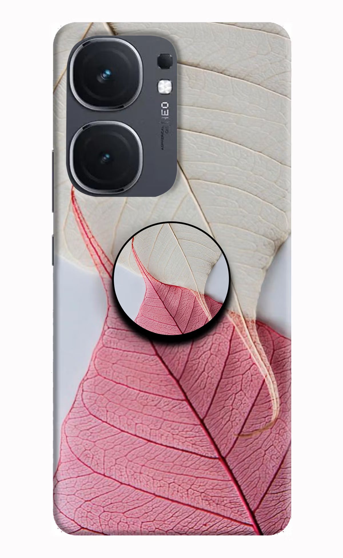 White Pink Leaf IQOO Neo9 Pro Pop Case by Casekaro