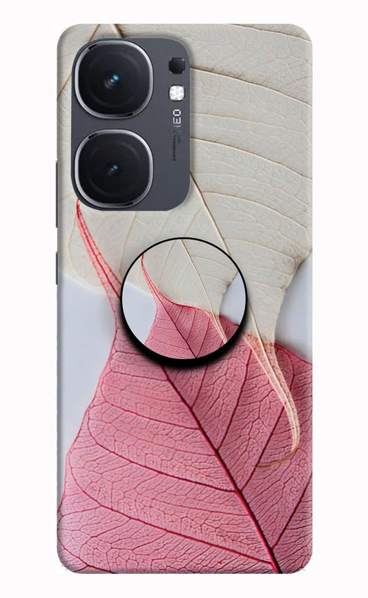 White Pink Leaf IQOO Neo9 Pro Pop Case by Casekaro