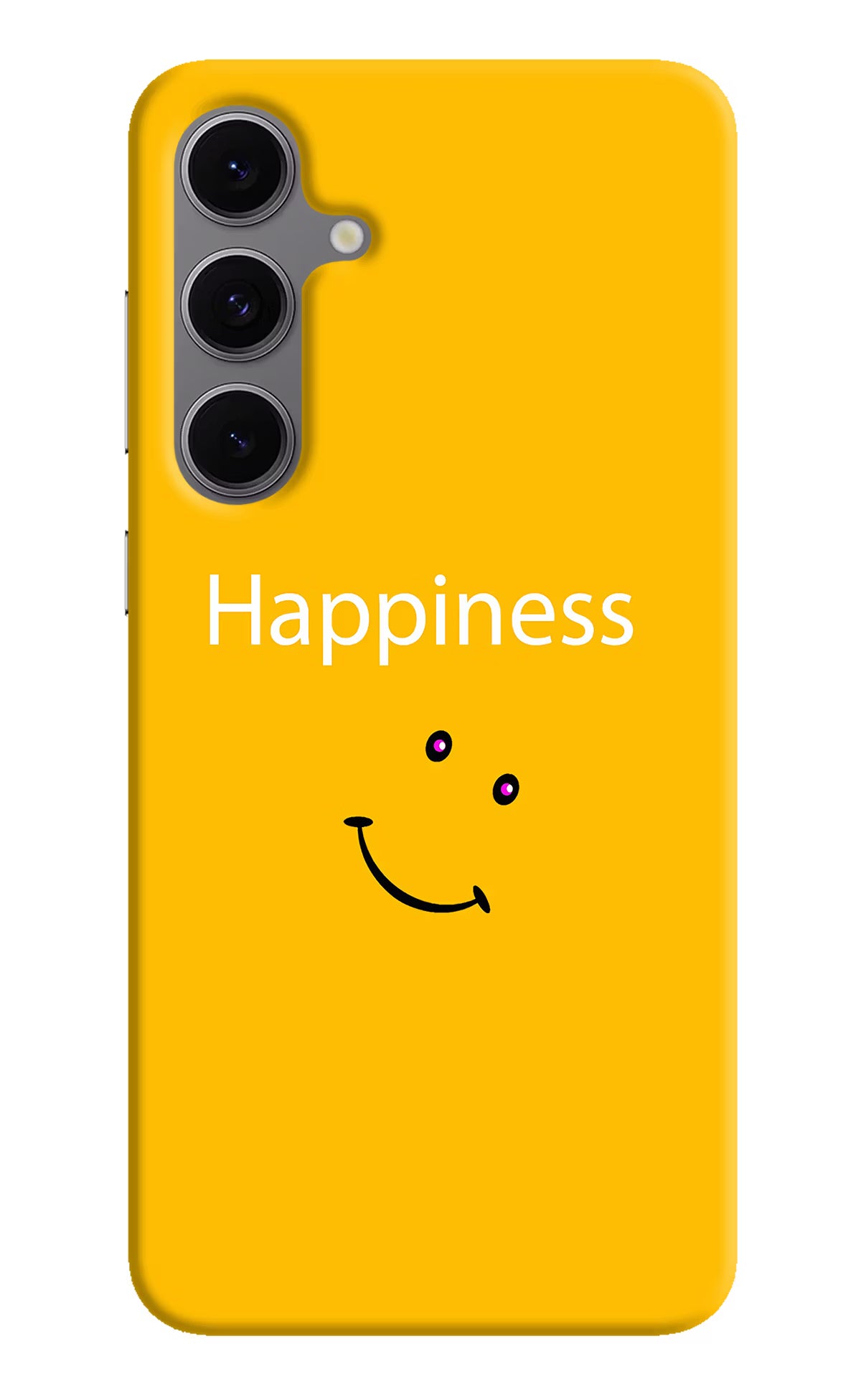 Happiness With Smiley Samsung S24 FE 5G Hard Case Back Cover by Casekaro