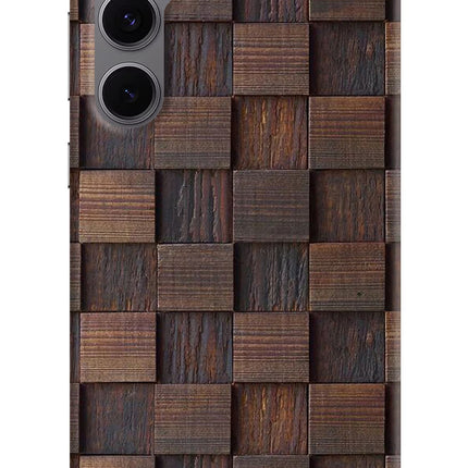 Wooden Cube Design Samsung S24 FE 5G Hard Case Back Cover by Casekaro