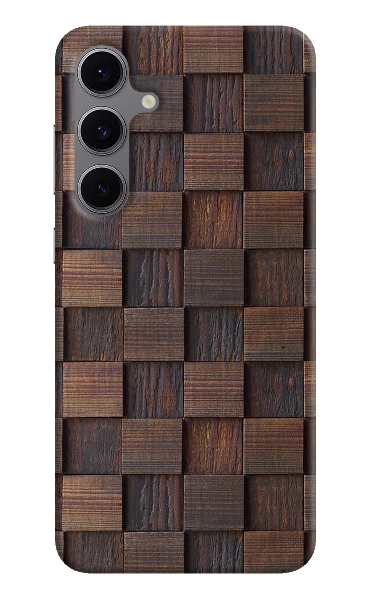 Wooden Cube Design Samsung S24 FE 5G Hard Case Back Cover by Casekaro
