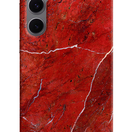 Red Marble Design Samsung S24 FE 5G Hard Case Back Cover by Casekaro