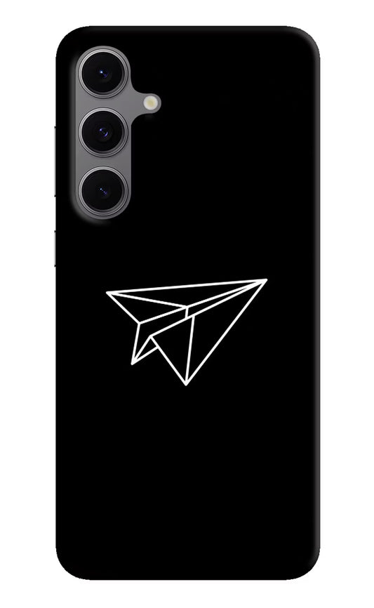 Paper Plane White Samsung S24 FE 5G Hard Case Back Cover by Casekaro