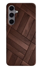 Wooden Texture Design Samsung S24 FE 5G Hard Case Back Cover by Casekaro