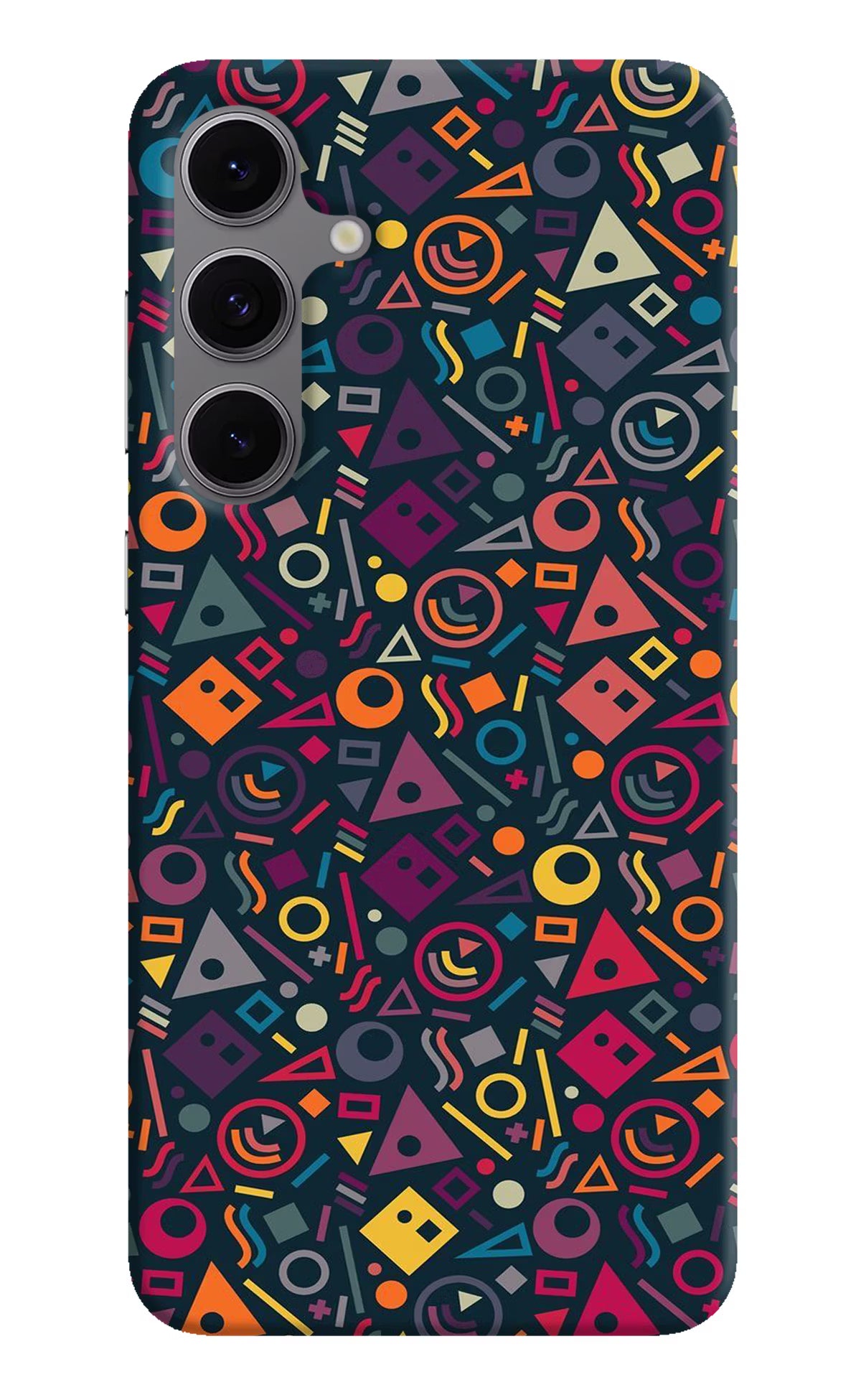 Geometric Abstract Samsung S24 FE 5G Hard Case Back Cover by Casekaro