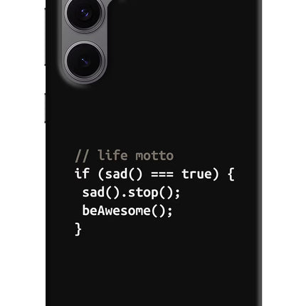 Life Motto Code Samsung S24 FE 5G Hard Case Back Cover by Casekaro