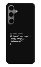 Life Motto Code Samsung S24 FE 5G Hard Case Back Cover by Casekaro
