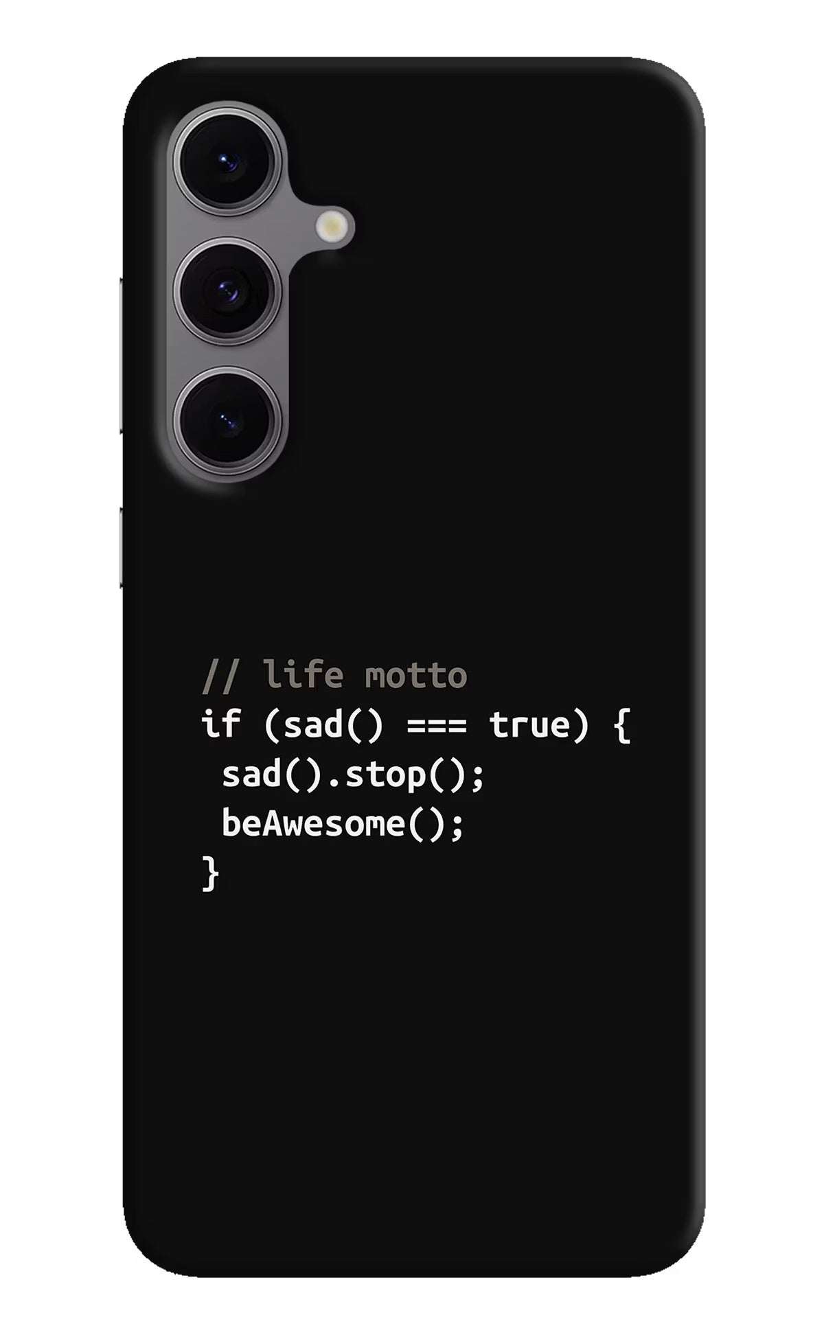 Life Motto Code Samsung S24 FE 5G Hard Case Back Cover by Casekaro