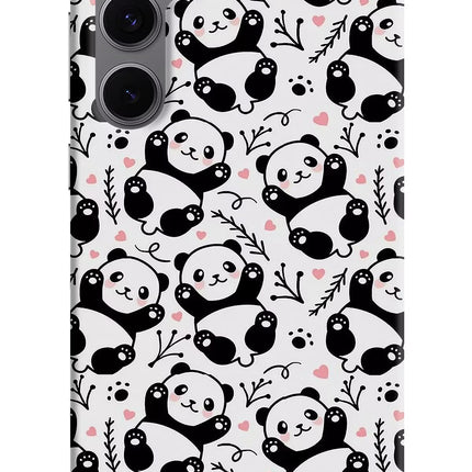 Cute Panda Samsung S24 FE 5G Hard Case Back Cover by Casekaro