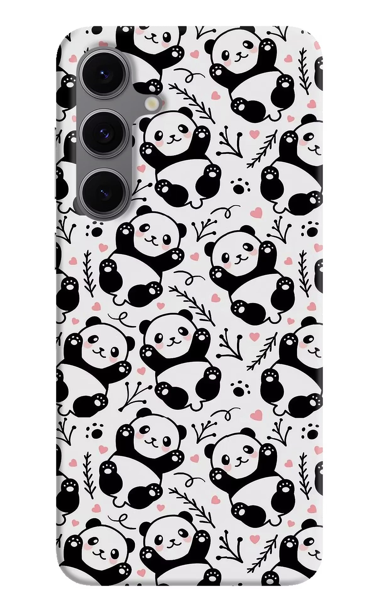 Cute Panda Samsung S24 FE 5G Hard Case Back Cover by Casekaro