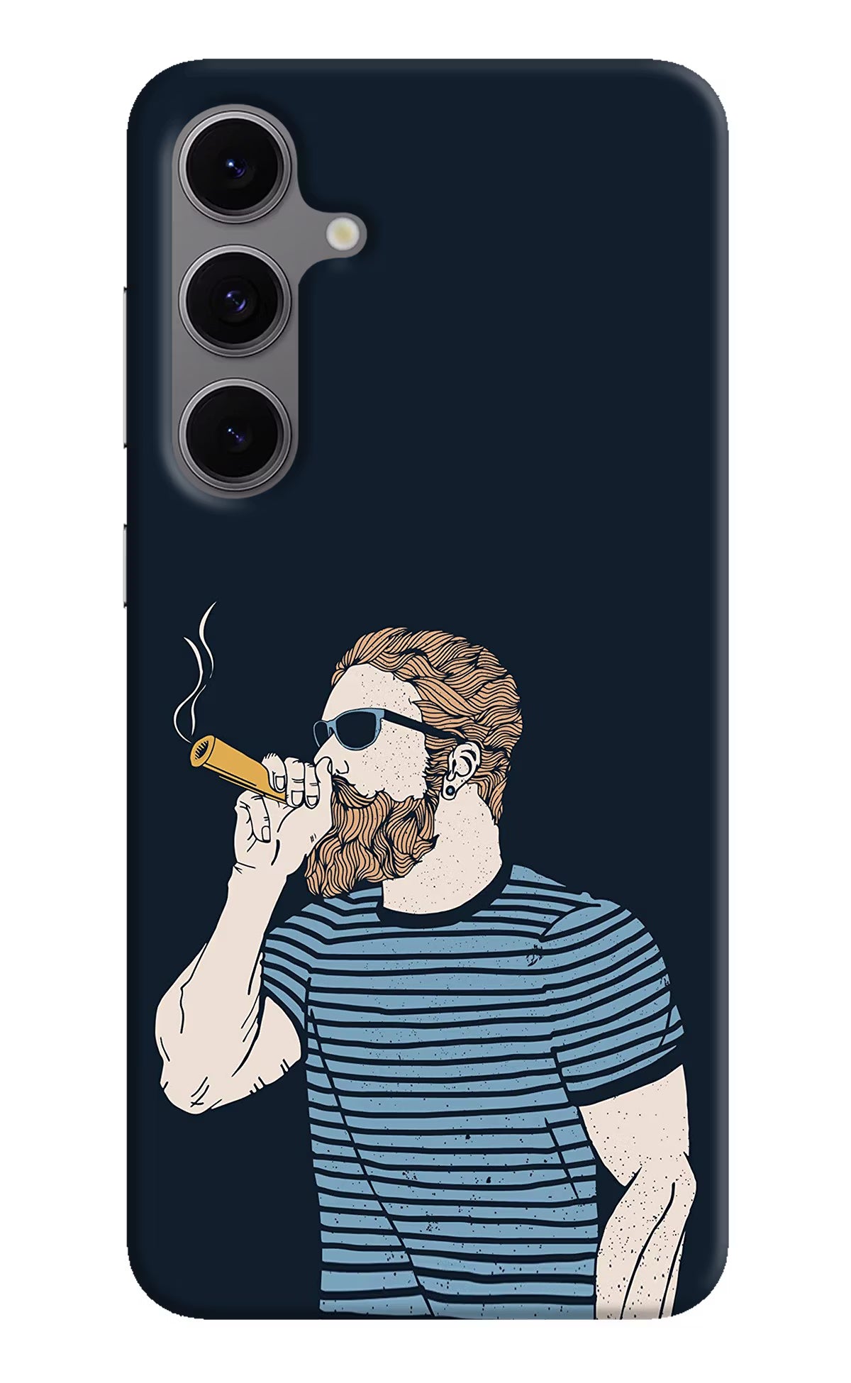 Smoking Samsung S24 FE 5G Hard Case Back Cover by Casekaro