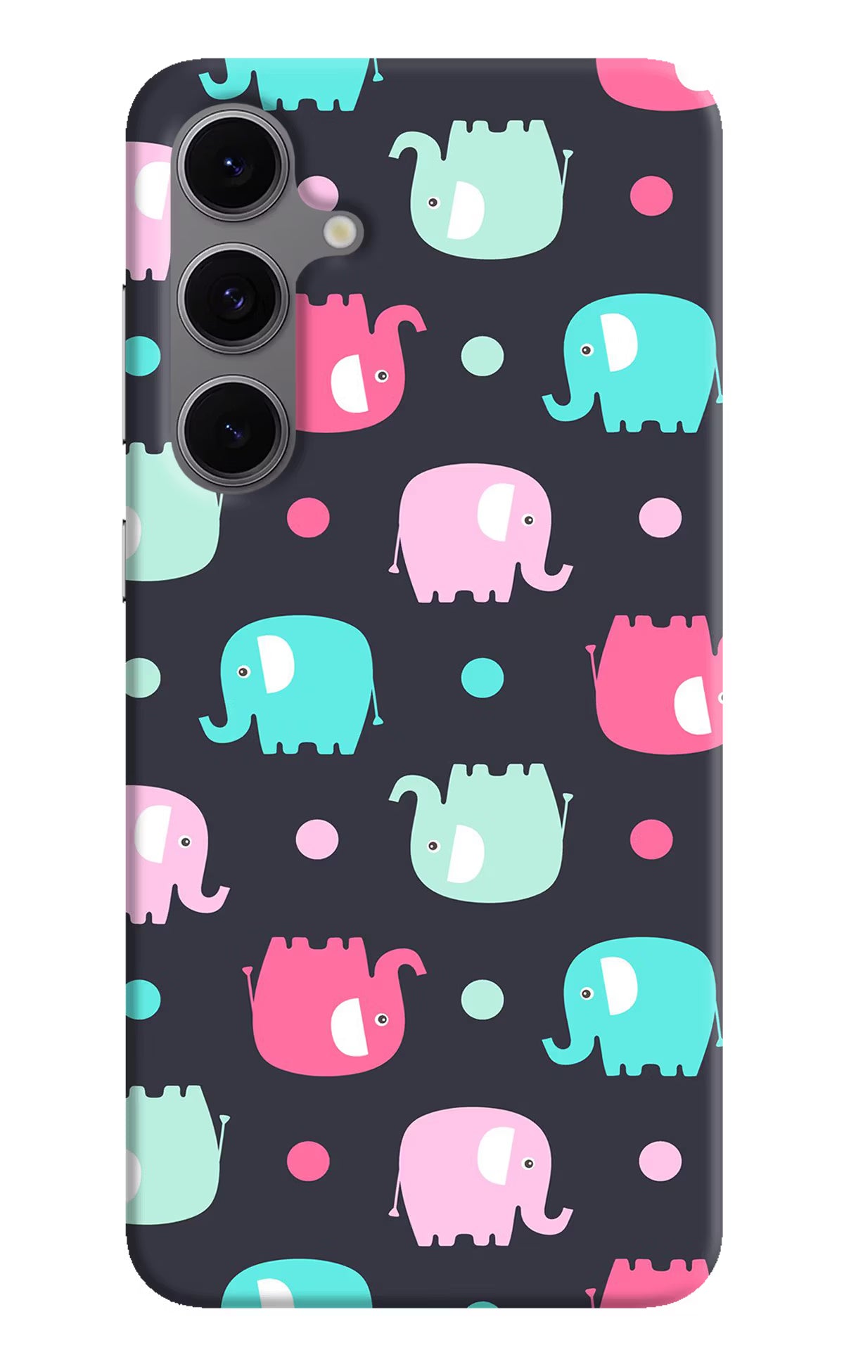 Elephants Samsung S24 FE 5G Hard Case Back Cover by Casekaro