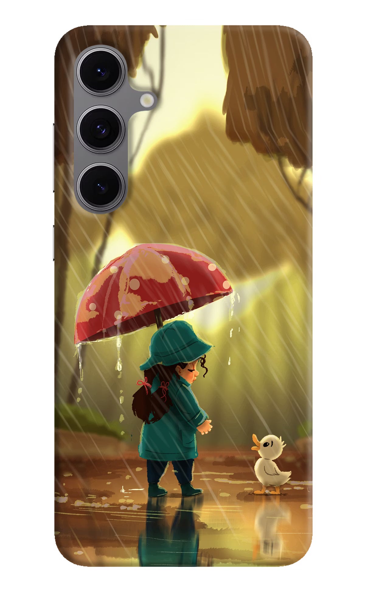 Rainy Day Samsung S24 FE 5G Hard Case Back Cover by Casekaro