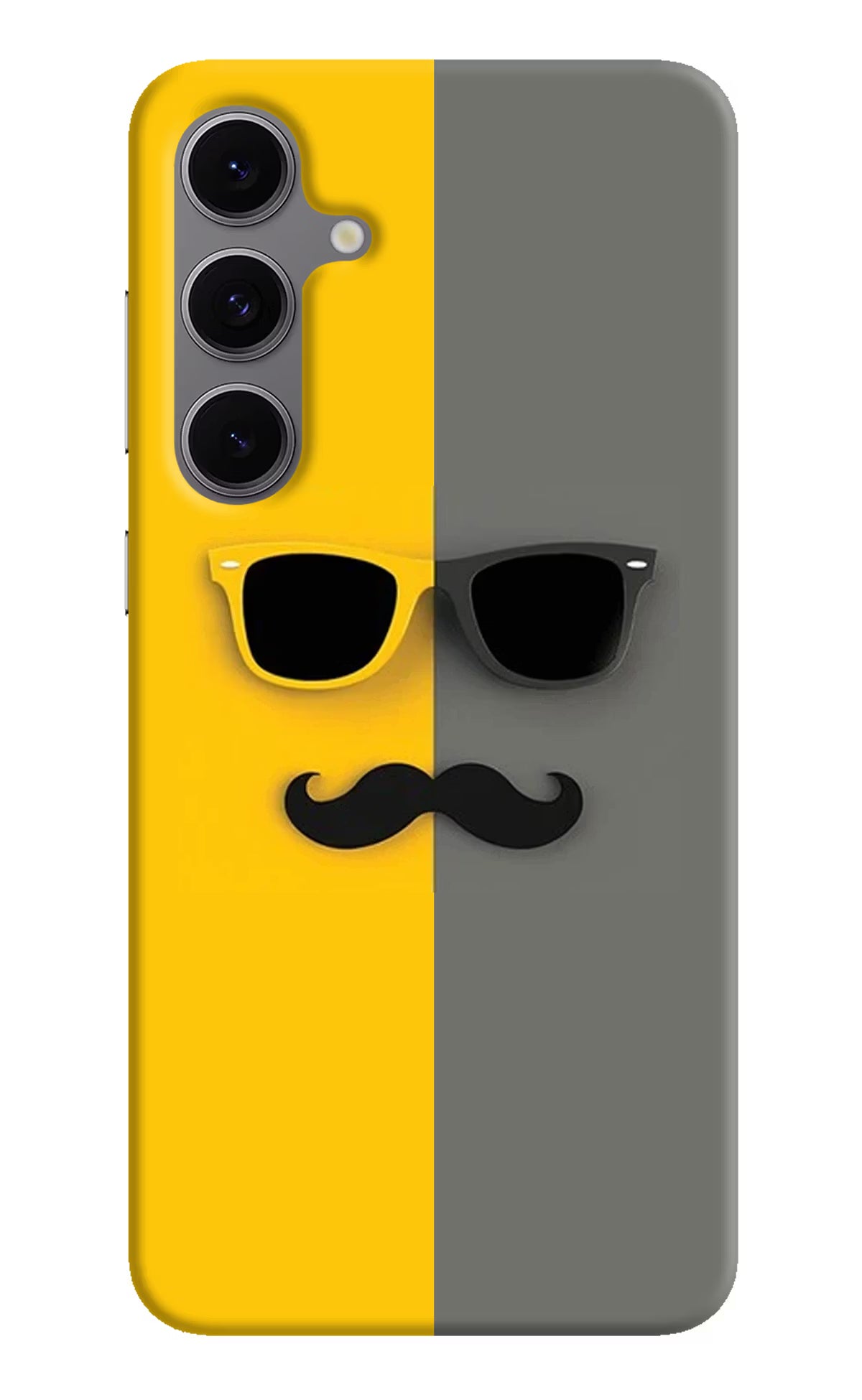 Sunglasses with Mustache Samsung S24 FE 5G Hard Case Back Cover by Casekaro
