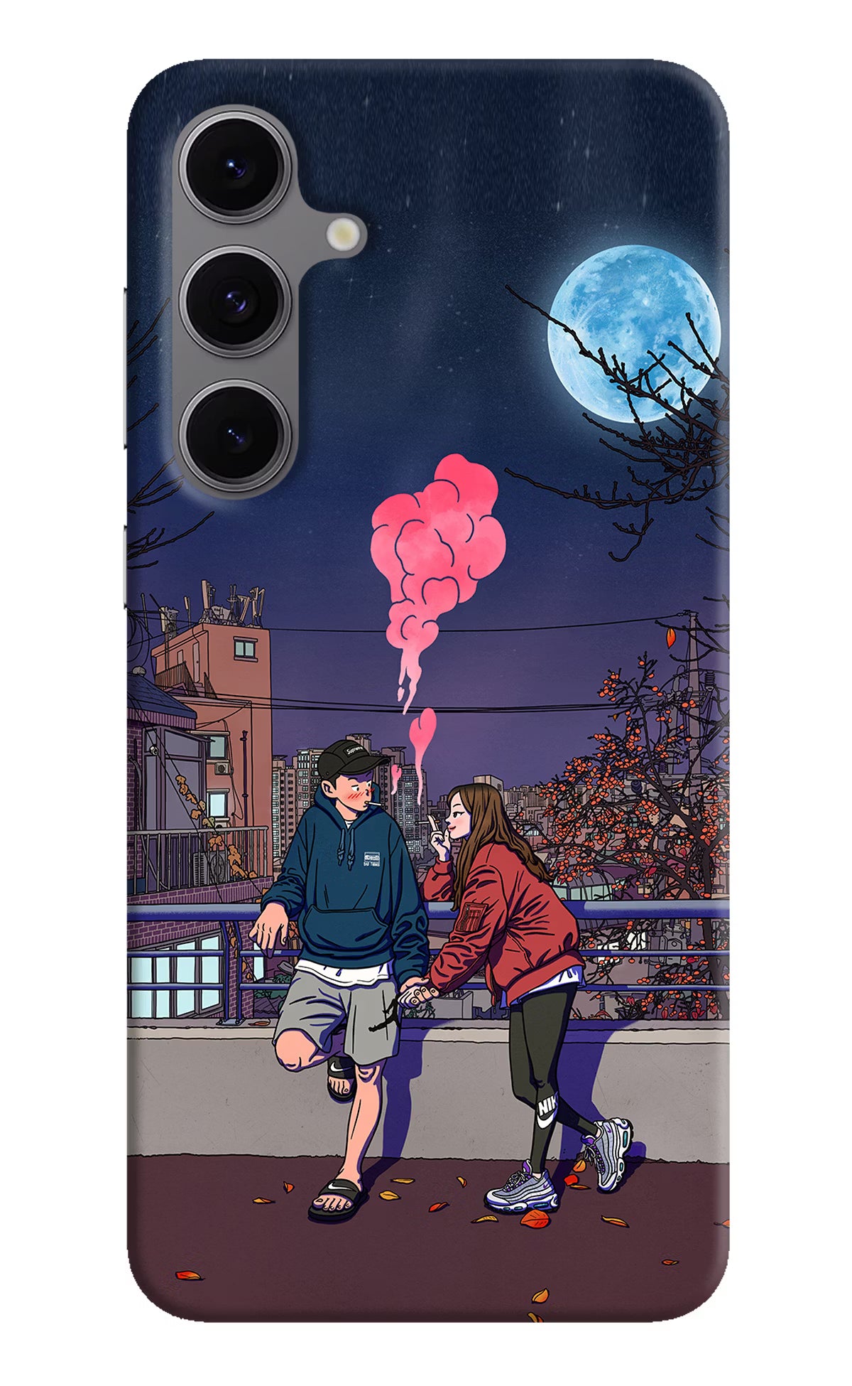 Chilling Couple Samsung S24 FE 5G Hard Case Back Cover by Casekaro