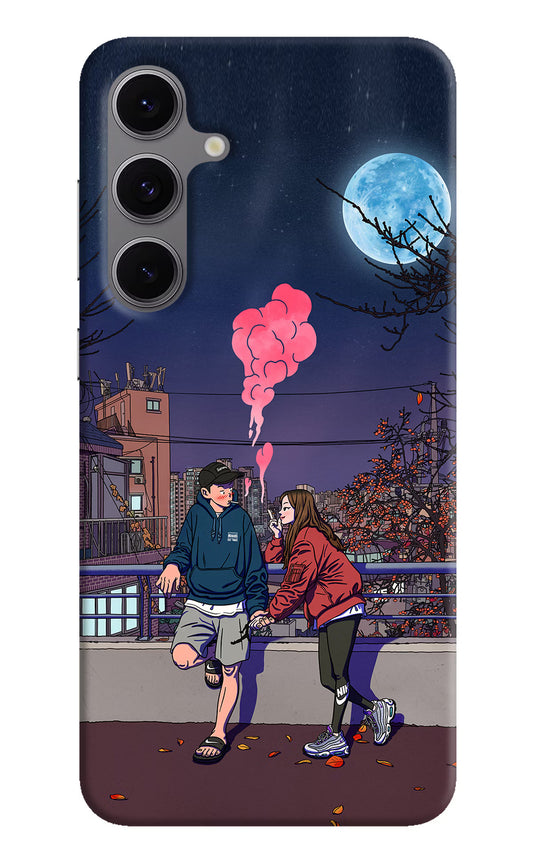 Chilling Couple Samsung S24 FE 5G Hard Case Back Cover by Casekaro