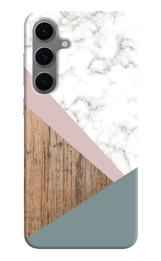 Marble wood Abstract Samsung S24 FE 5G Hard Case Back Cover by Casekaro