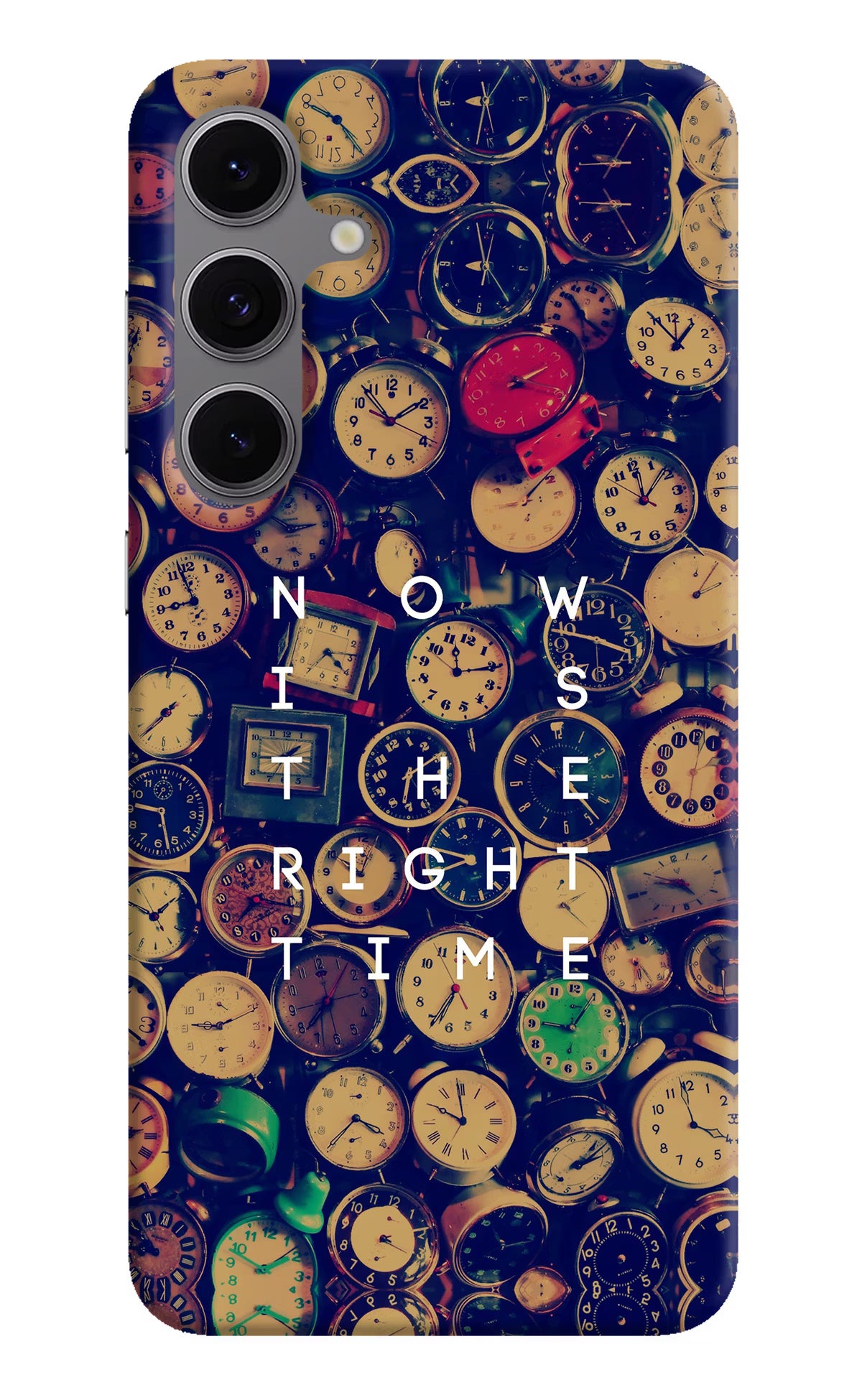 Now is the Right Time Quote Samsung S24 FE 5G Hard Case Back Cover by Casekaro