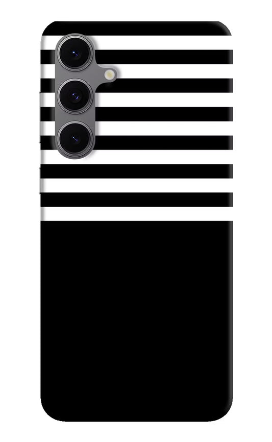 Black and White Print Samsung S24 FE 5G Hard Case Back Cover by Casekaro