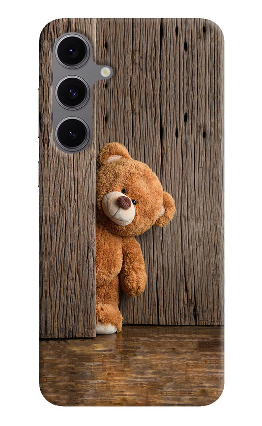 Teddy Wooden Samsung S24 FE 5G Hard Case Back Cover by Casekaro