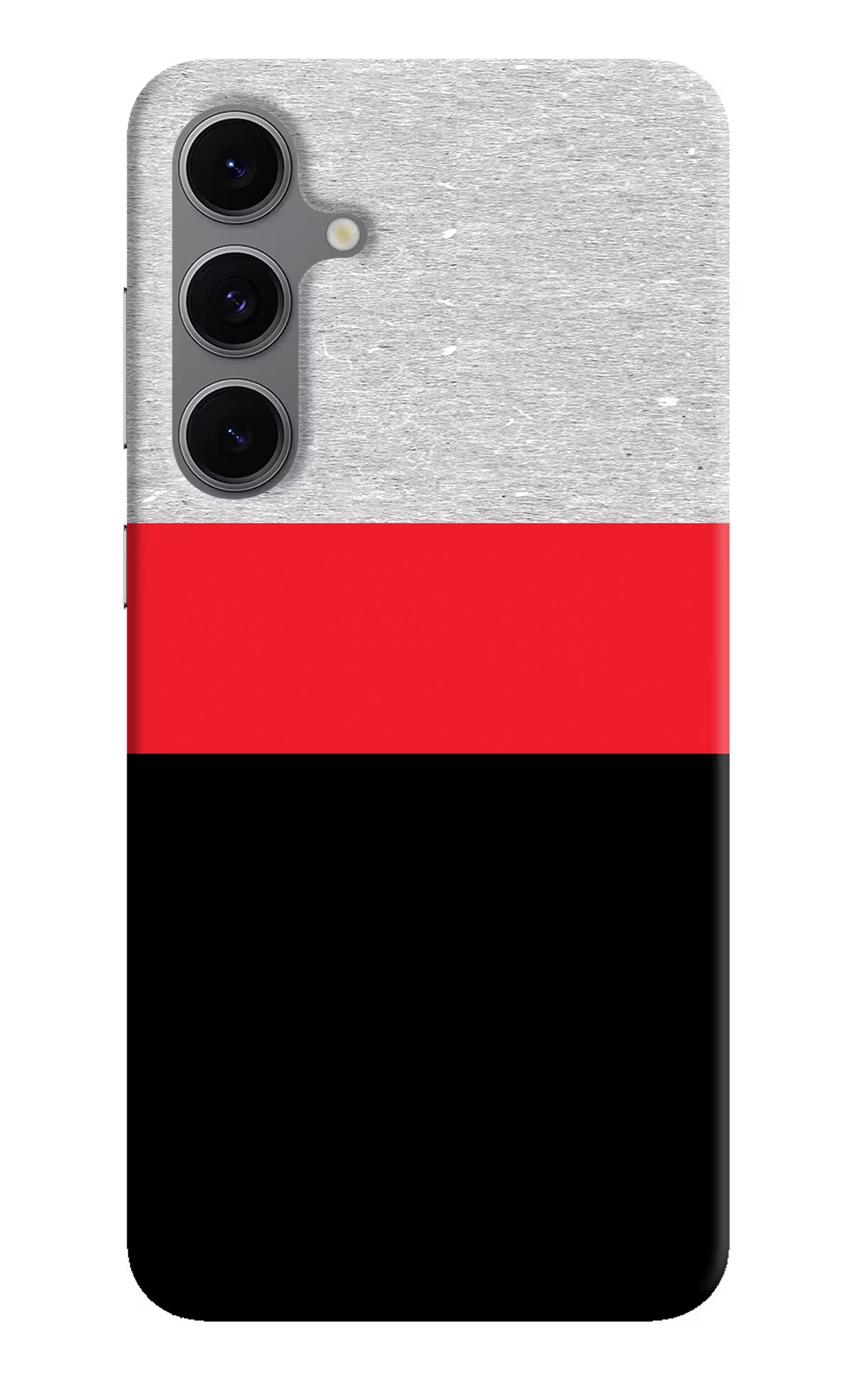Tri Color Pattern Samsung S24 FE 5G Hard Case Back Cover by Casekaro