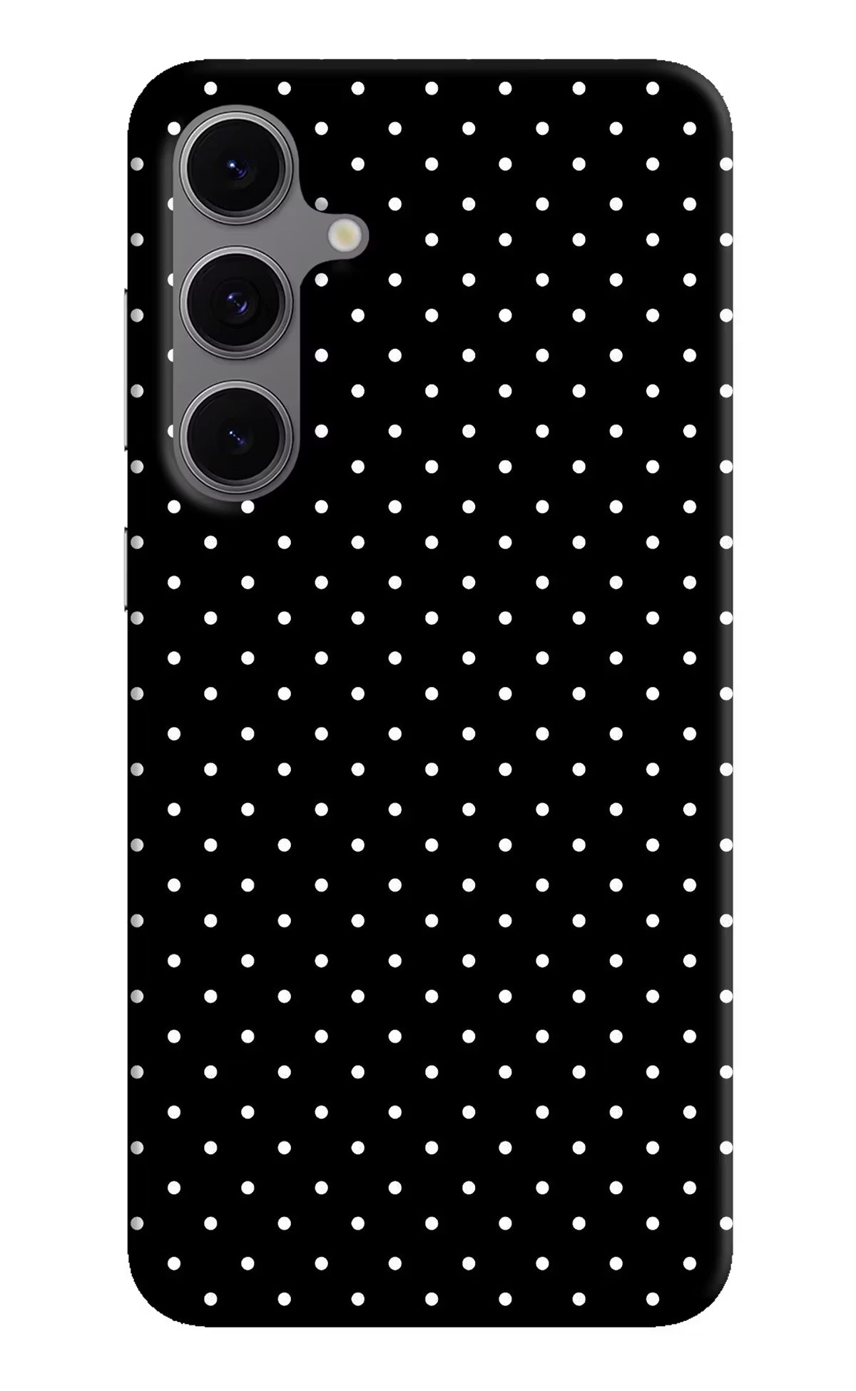 White Dots Samsung S24 FE 5G Hard Case Back Cover by Casekaro